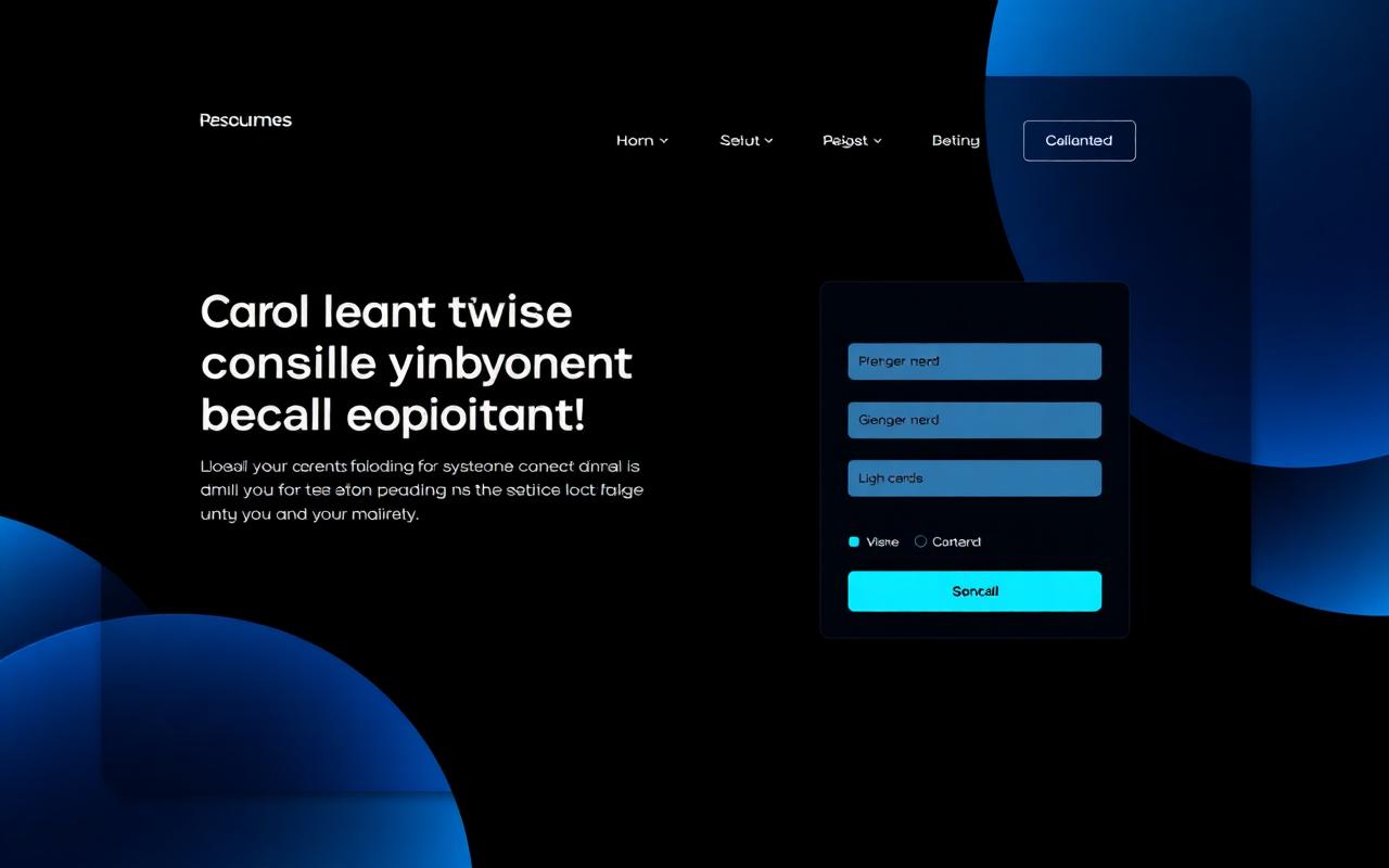 Conceptueel websiteontwerp voor lokale consultancy